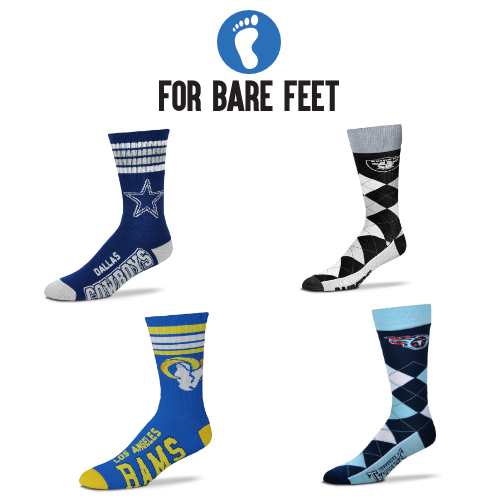 For Bare Feet Socks NFL