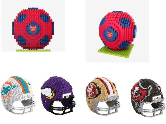 FoCo BRXLZ Footballs (PZ##3DFB**) and Replica Helmets (PZ##3DRPHLM**) & EAN List 